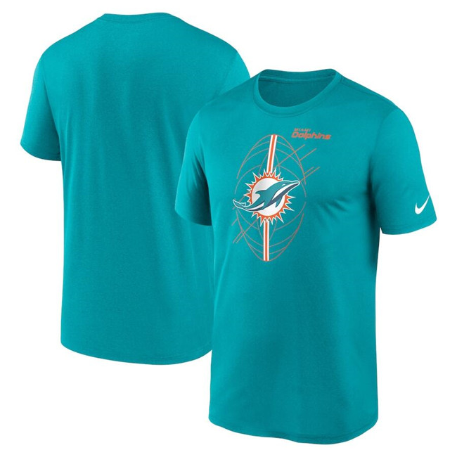 Men's Aqua Miami Dolphins Legend Icon Performance T-Shirt